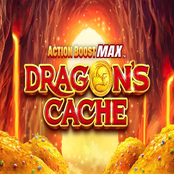 Official Slots logo: Action Boost Max Dragon's Cache by SpinPlay Games at Sankra Casino