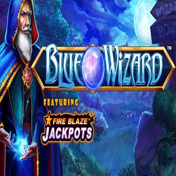 Blue Wizard Fire Blaze Jackpots slot icon by Rarestone Gaming, available at Sankra Casino