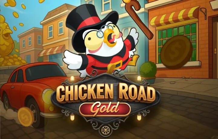 Chicken Road Gold online game logo by InOut on sankra.eu