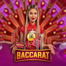 Mega Baccarat slot visual from Pragmatic Play available on sankra.eu